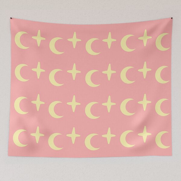 Item preview, Stars and Moon pattern-pink designed and sold by charmednight.