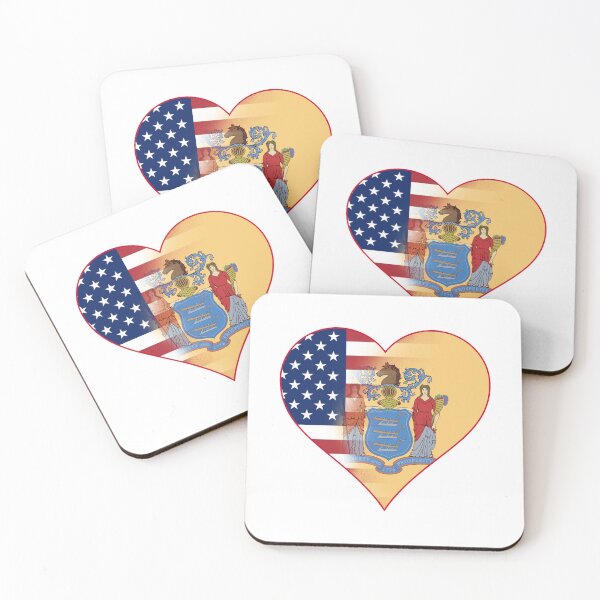 Item preview, State of New Jersey Flag and American Flag Fusion Design designed and sold by Gsallicat.