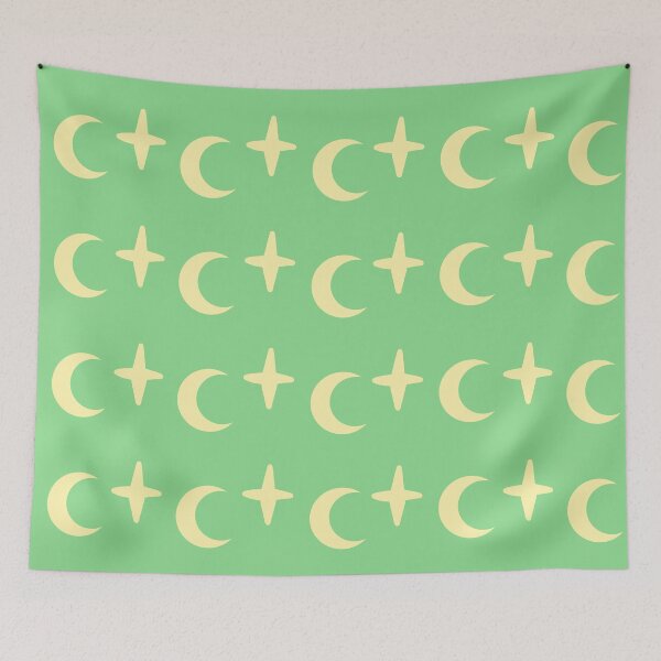 Item preview, Stars and Moon pattern-green designed and sold by charmednight.