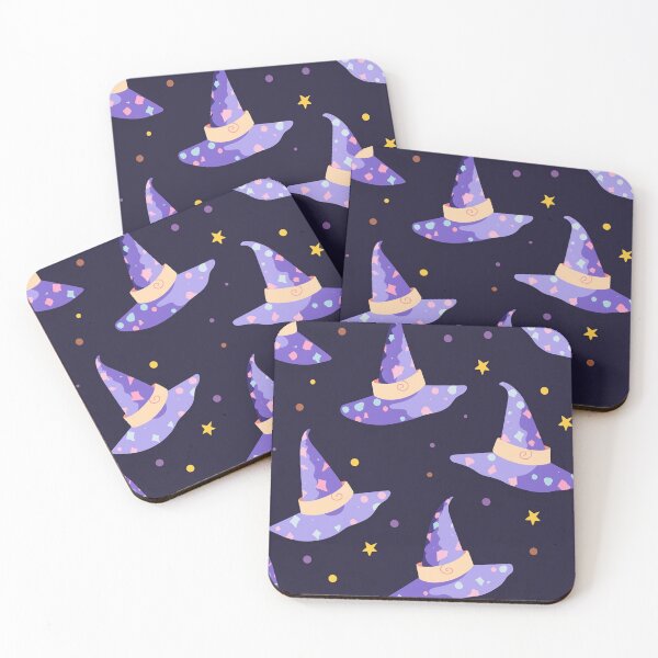 Item preview, Witch Hat Blue Purple Seamless Pattern designed and sold by AerinDigital.