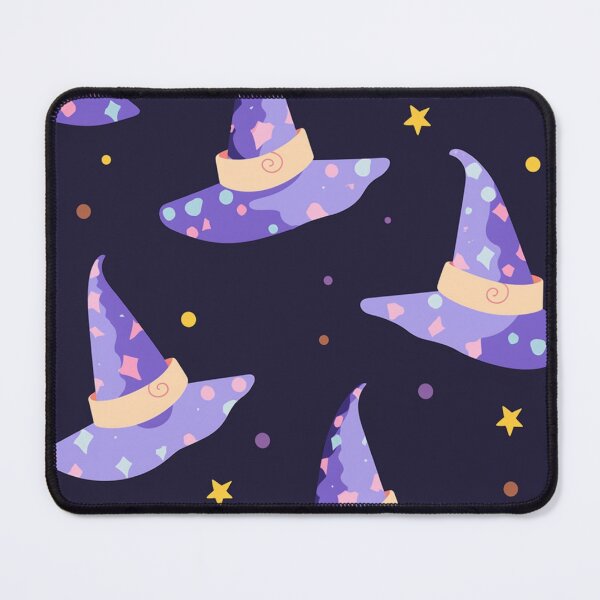 Item preview, Witch Hat Blue Purple Seamless Pattern designed and sold by AerinDigital.