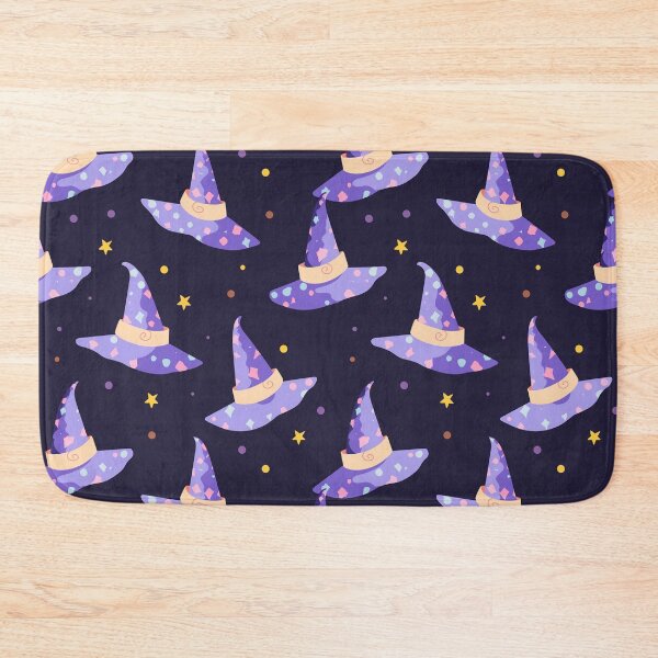 Item preview, Witch Hat Blue Purple Seamless Pattern designed and sold by AerinDigital.