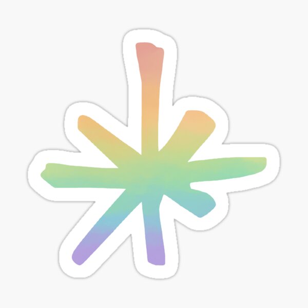 Vista previa del artículo con la obra «asterisco arcoiris», diseñado y vendido por afterthefire.