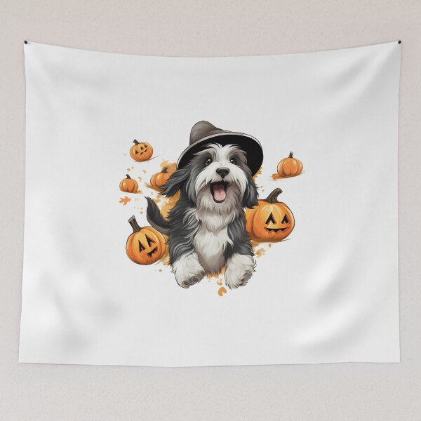 Item preview, Bearded Collie Dog Helloween Pumpkins. Old English Sheepdog Collie Mom Gift Helloween Pumpkins designed and sold by MartynGrey.