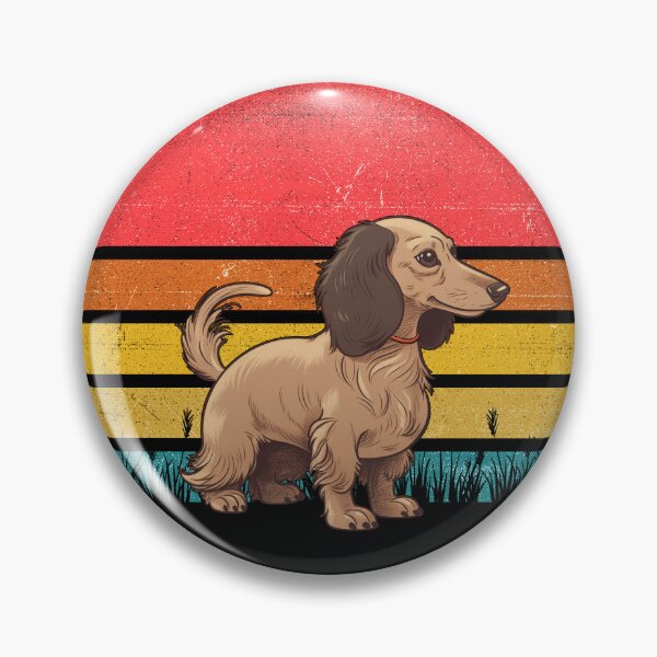 Item preview, Long Haired Dachshund Vintage Retro Sunset designed and sold by rafaeltto.