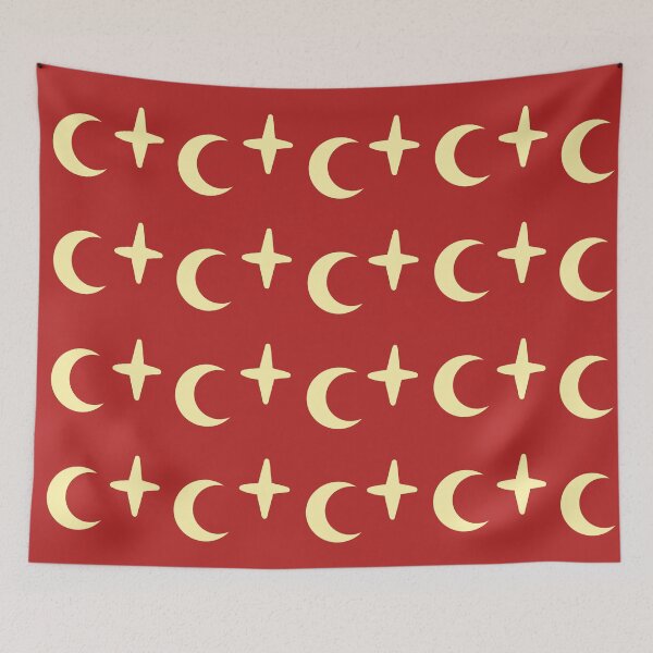 Item preview, Stars and Moon pattern-red designed and sold by charmednight.