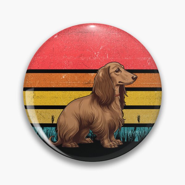Item preview, Long Haired Dachshund Vintage Retro Sunset designed and sold by rafaeltto.