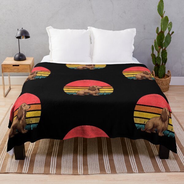 Item preview, Long Haired Dachshund Vintage Retro Sunset designed and sold by rafaeltto.