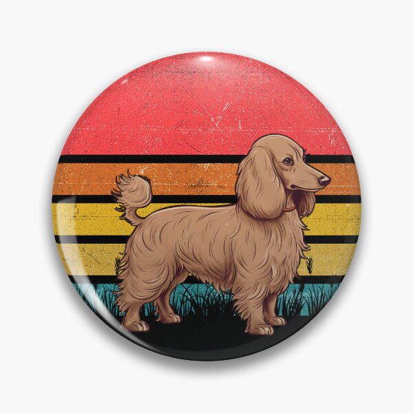Item preview, Long Haired Dachshund Vintage Retro Sunset designed and sold by rafaeltto.