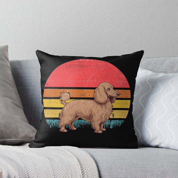 Item preview, Long Haired Dachshund Vintage Retro Sunset designed and sold by rafaeltto.