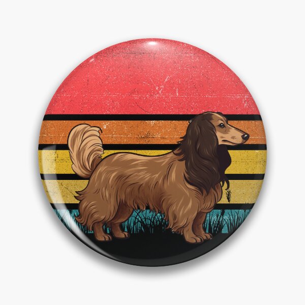 Item preview, Long Haired Dachshund Vintage Retro Sunset designed and sold by rafaeltto.