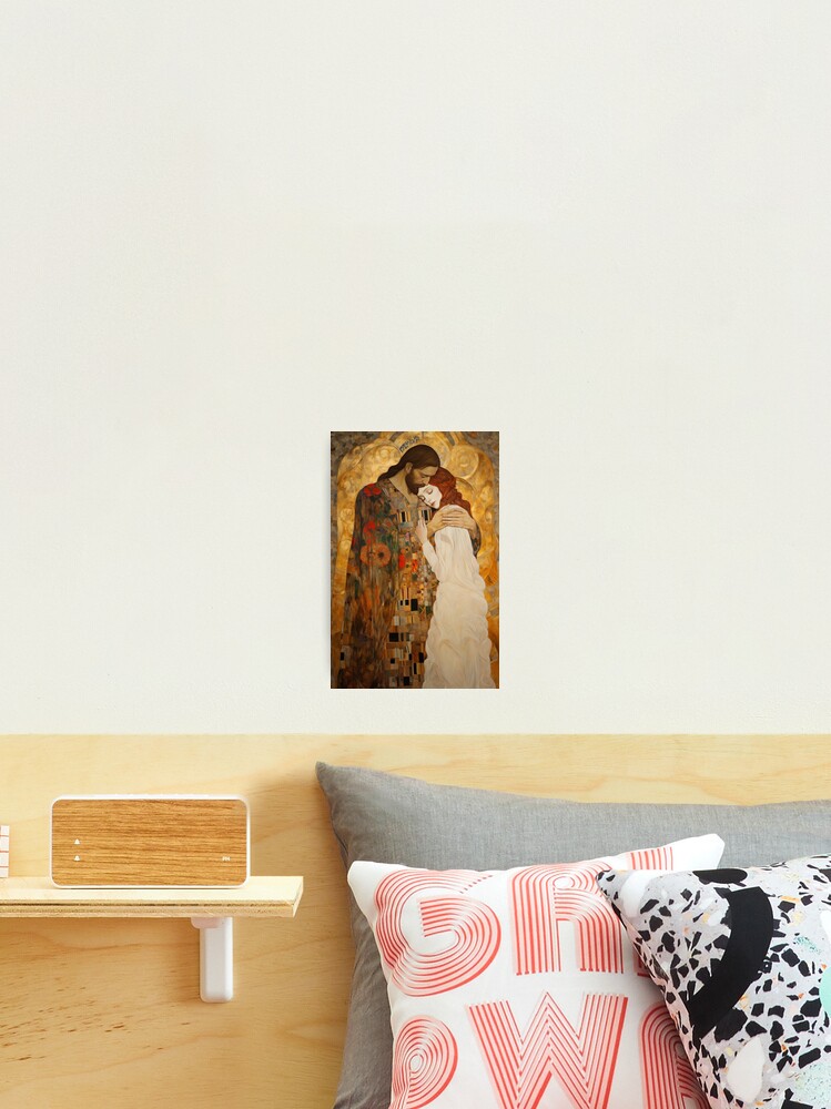 Thumbnail 2 of 3, Photographic Print, Christ Embracing Mary Magdalene designed and sold by SanctifiedSouls.