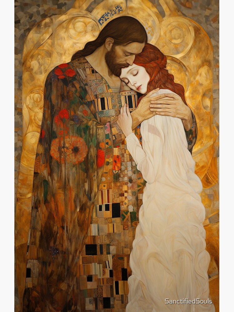 Thumbnail 3 of 3, Photographic Print, Christ Embracing Mary Magdalene designed and sold by SanctifiedSouls.