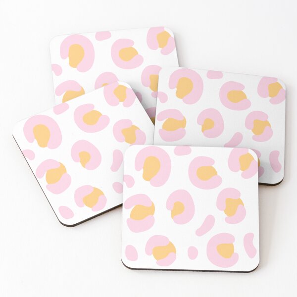 Item preview, Pink and Orange bright pastel Snow Leopard: Pattern Mixing Magic designed and sold by Rebecca Turk.