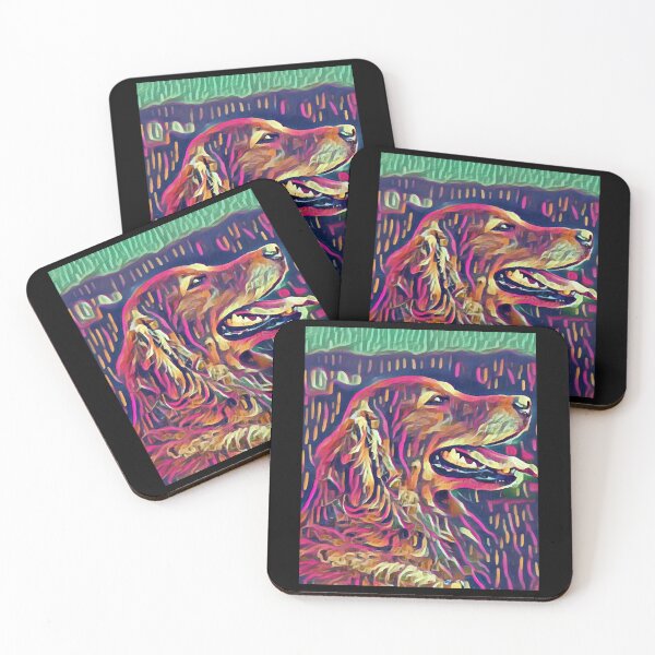 Item preview, Golden Retriever Profile in Purple Mola designed and sold by AmiAkins.