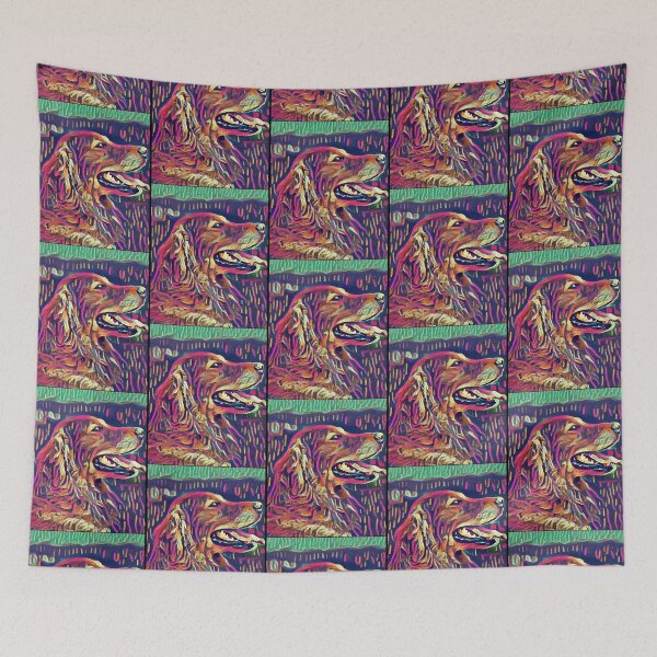 Item preview, Golden Retriever Profile in Purple Mola designed and sold by AmiAkins.