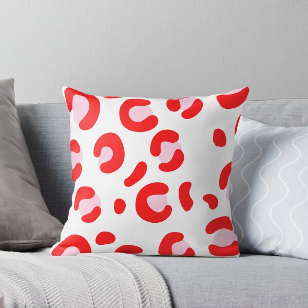 Item preview, Red & Pink Retro Snow Leopard: Pattern Mixing Magic designed and sold by Rebecca Turk.