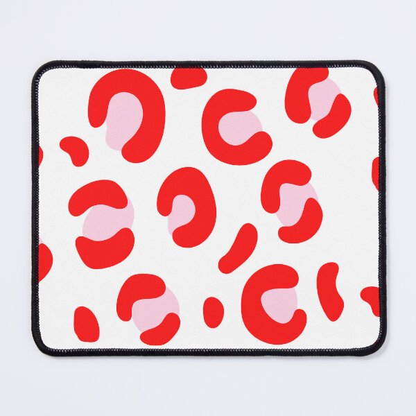 Item preview, Red & Pink Retro Snow Leopard: Pattern Mixing Magic designed and sold by Rebecca Turk.