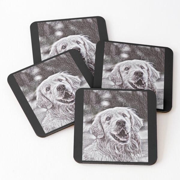 Item preview, Hey, Good Morning! Golden Retriever in Pen Scribble designed and sold by AmiAkins.