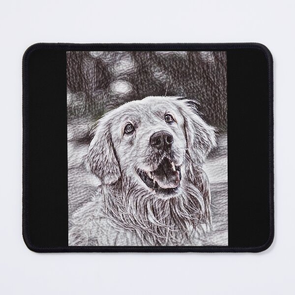 Item preview, Hey, Good Morning! Golden Retriever in Pen Scribble designed and sold by AmiAkins.