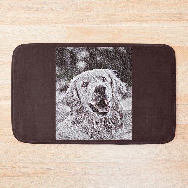 Item preview, Hey, Good Morning! Golden Retriever in Pen Scribble designed and sold by AmiAkins.