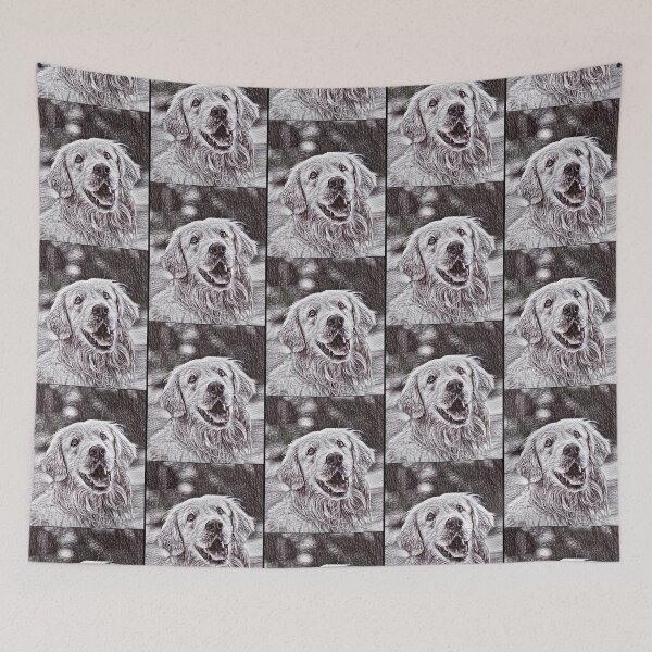 Item preview, Hey, Good Morning! Golden Retriever in Pen Scribble designed and sold by AmiAkins.