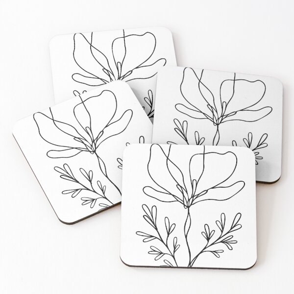Item preview, Wildflower Botanical Line Art | Elegant Floral Leaf Design designed and sold by RachelFCreative.