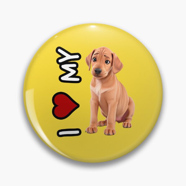 Artikelvorschau, Ich liebe meinen Hund – animierter Rhodesian Ridgeback-Welpe im 3D-Stil entworfen und verkauft von ChickNickStudio.