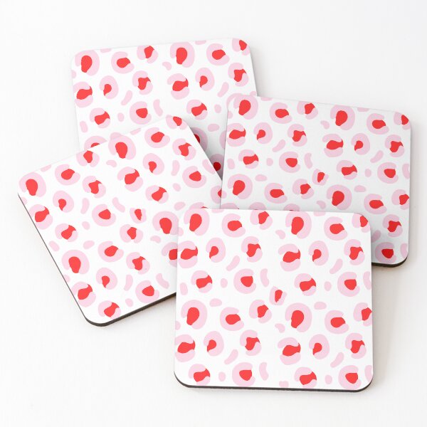 Item preview, Small Scale Pink & Red Retro Snow Leopard: Pattern Mixing Magic designed and sold by Rebecca Turk.