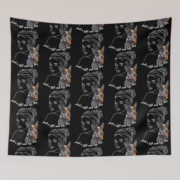 Item preview, Just a Girl and Her Dog designed and sold by AmiAkins.