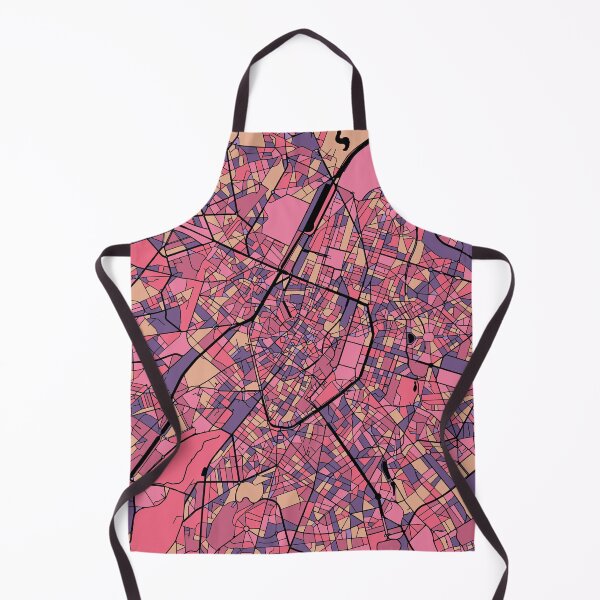 Item preview, Brussels Map Pattern in Purple & Pink designed and sold by PatternMaps.
