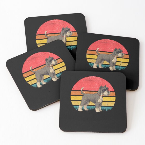 Item preview, Miniature Schnauzer Vintage Retro Sunset designed and sold by rafaeltto.