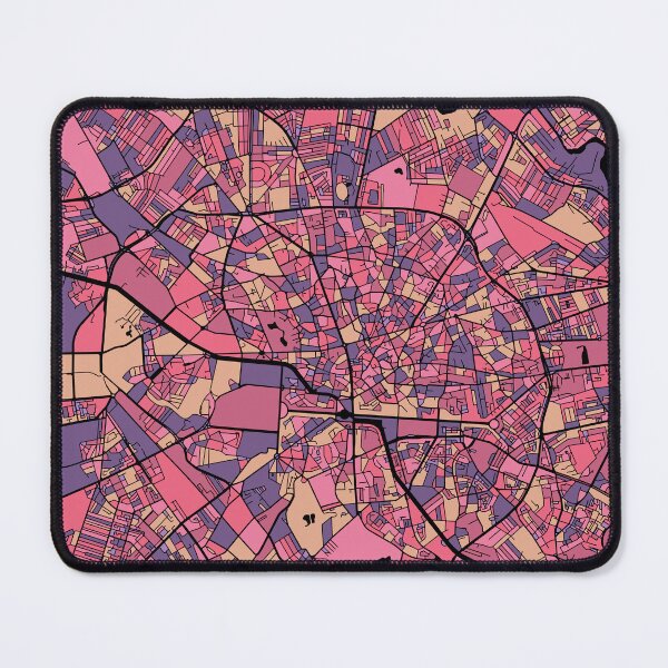 Item preview, Bucharest Map Pattern in Purple & Pink designed and sold by PatternMaps.