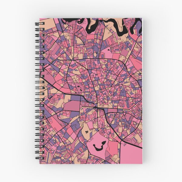 Item preview, Bucharest Map Pattern in Purple & Pink designed and sold by PatternMaps.