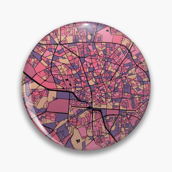 Item preview, Bucharest Map Pattern in Purple & Pink designed and sold by PatternMaps.