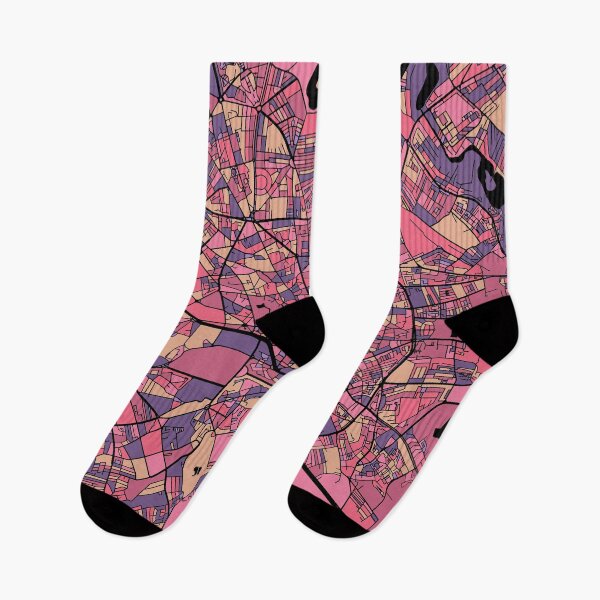 Item preview, Bucharest Map Pattern in Purple & Pink designed and sold by PatternMaps.