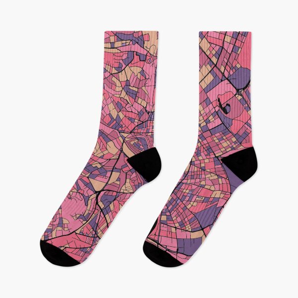 Item preview, Budapest Map Pattern in Purple & Pink designed and sold by PatternMaps.