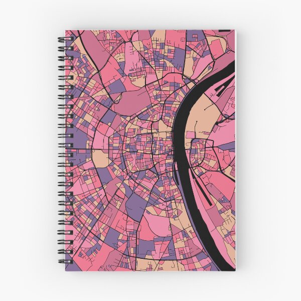 Item preview, Cologne Map Pattern in Purple & Pink designed and sold by PatternMaps.