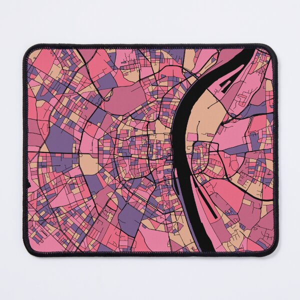 Item preview, Cologne Map Pattern in Purple & Pink designed and sold by PatternMaps.