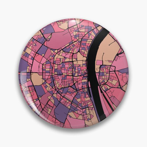 Item preview, Cologne Map Pattern in Purple & Pink designed and sold by PatternMaps.