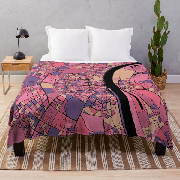 Item preview, Cologne Map Pattern in Purple & Pink designed and sold by PatternMaps.