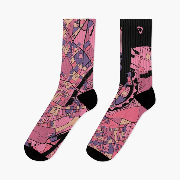 Item preview, Copenhagen Map Pattern in Purple & Pink designed and sold by PatternMaps.