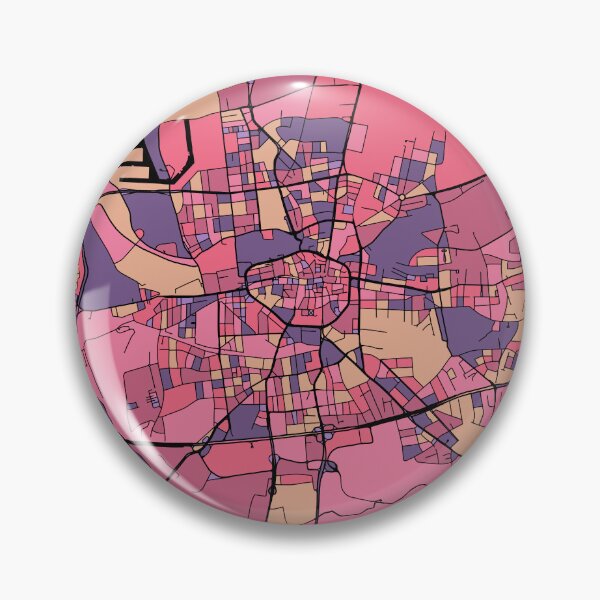 Item preview, Dortmund Map Pattern in Purple & Pink designed and sold by PatternMaps.