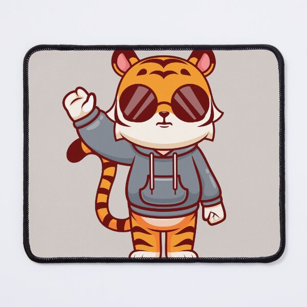 Item preview, Cool Cat in a Hoodie: Stylish Tiger Cartoon designed and sold by hjian8219.