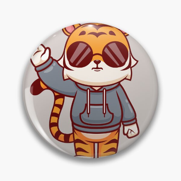 Item preview, Cool Cat in a Hoodie: Stylish Tiger Cartoon designed and sold by hjian8219.