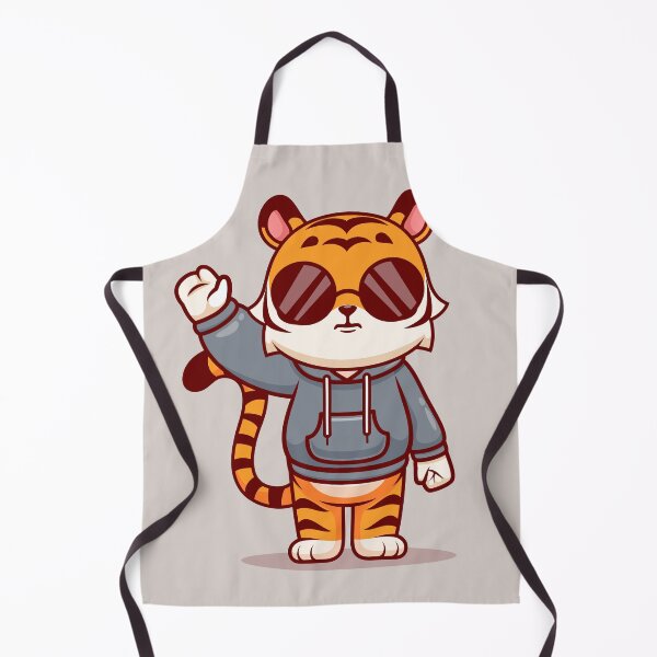 Item preview, Cool Cat in a Hoodie: Stylish Tiger Cartoon designed and sold by hjian8219.