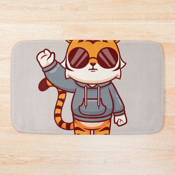 Item preview, Cool Cat in a Hoodie: Stylish Tiger Cartoon designed and sold by hjian8219.