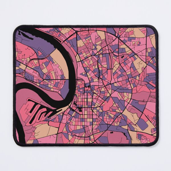 Item preview, Dusseldorf Map Pattern in Purple & Pink designed and sold by PatternMaps.
