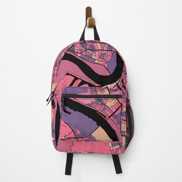 Item preview, Dusseldorf Map Pattern in Purple & Pink designed and sold by PatternMaps.