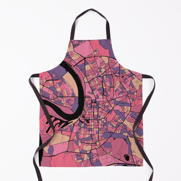Item preview, Dusseldorf Map Pattern in Purple & Pink designed and sold by PatternMaps.
